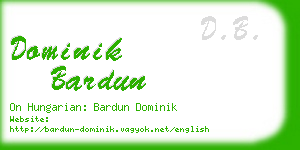 dominik bardun business card